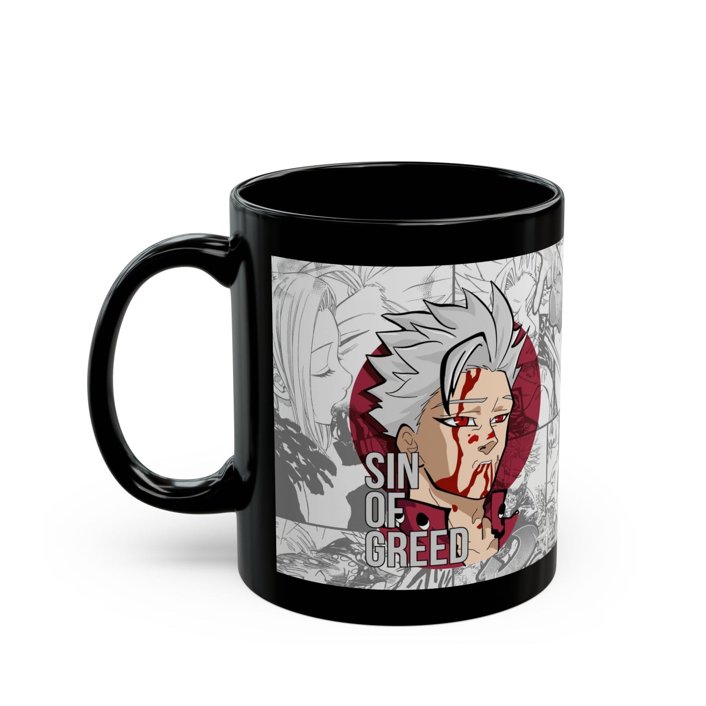 Ban – Sin of Greed Black Ceramic Mug – Seven Deadly Sins Inspired