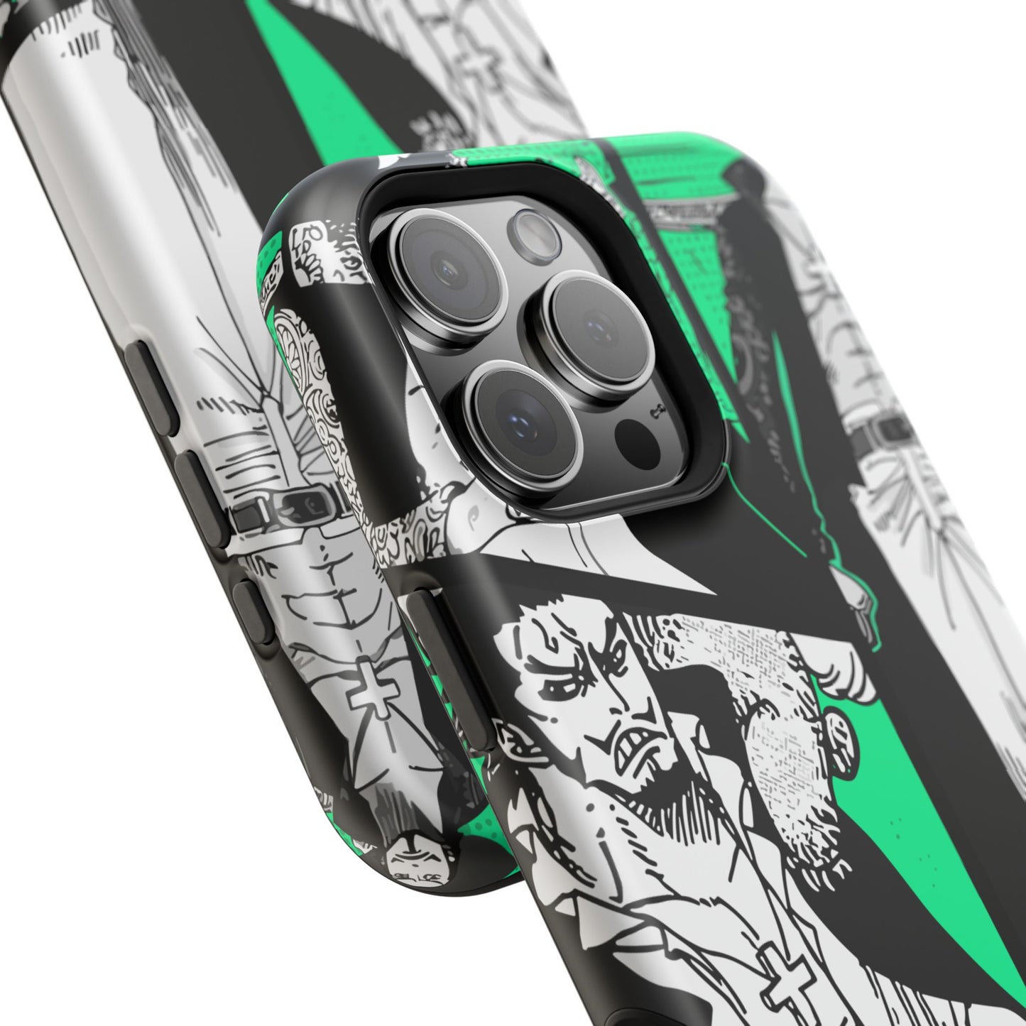 Dracule Mihawk Green Manga Tough Magnetic iPhone Case – Master Swordsman Design