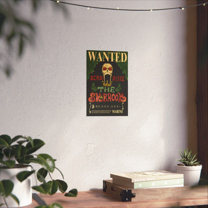 One Piece Brook (The Musician) Wanted Poster - Premium Matte Art Print