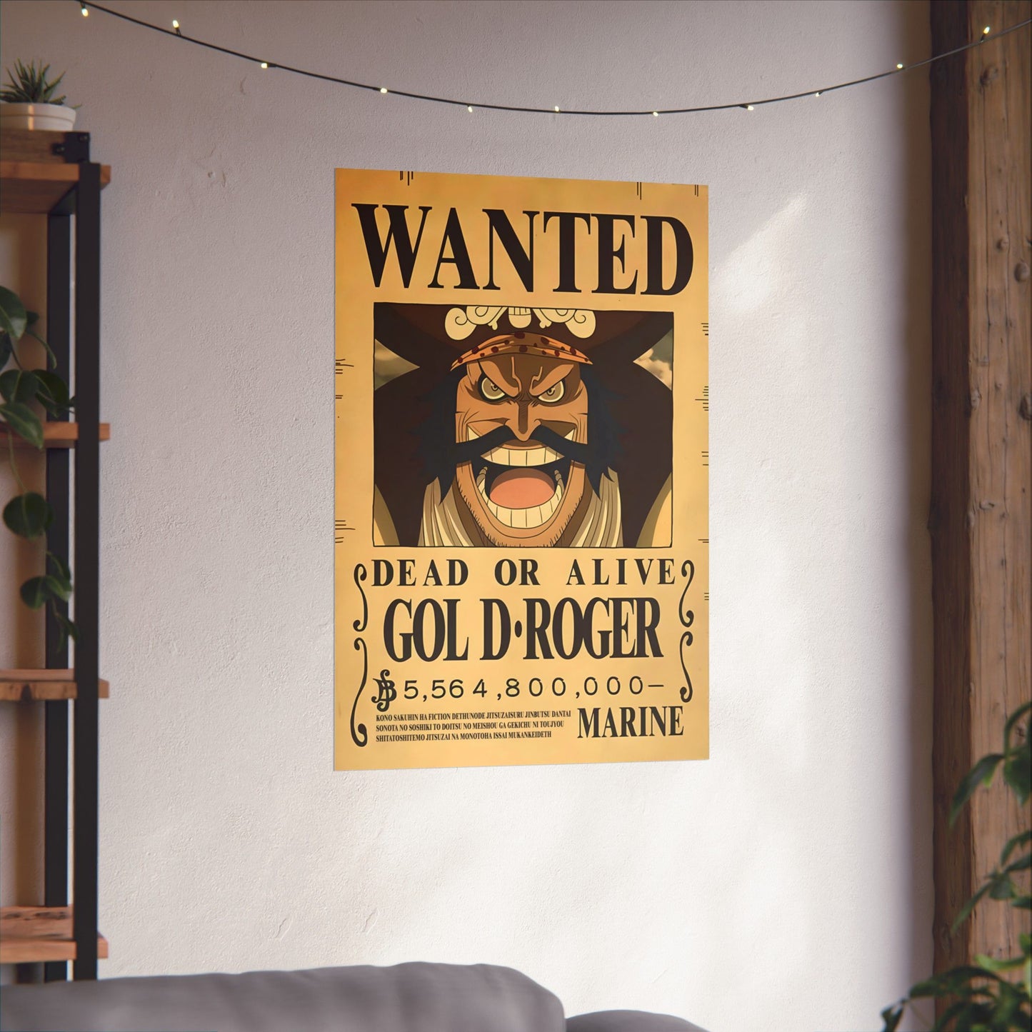 One Piece Gol D. Roger Wanted Poster - Premium Matte Art Print