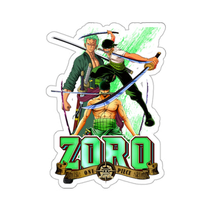 Triple Threat Zoro Sticker – Celebrate the Three-Sword Legend