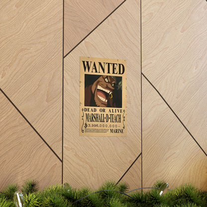 One Piece Marshall D. Teach Wanted Poster - Premium Matte Art Print