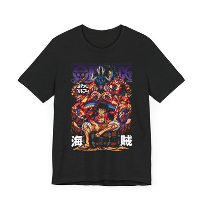 Luffy vs. Kaido Flame Tee – One Piece Wano Arc Graphic T-Shirt