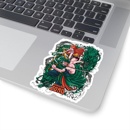 Roronoa Zoro and Nami One Piece Kiss-Cut Sticker – Dragon Warrior Duo