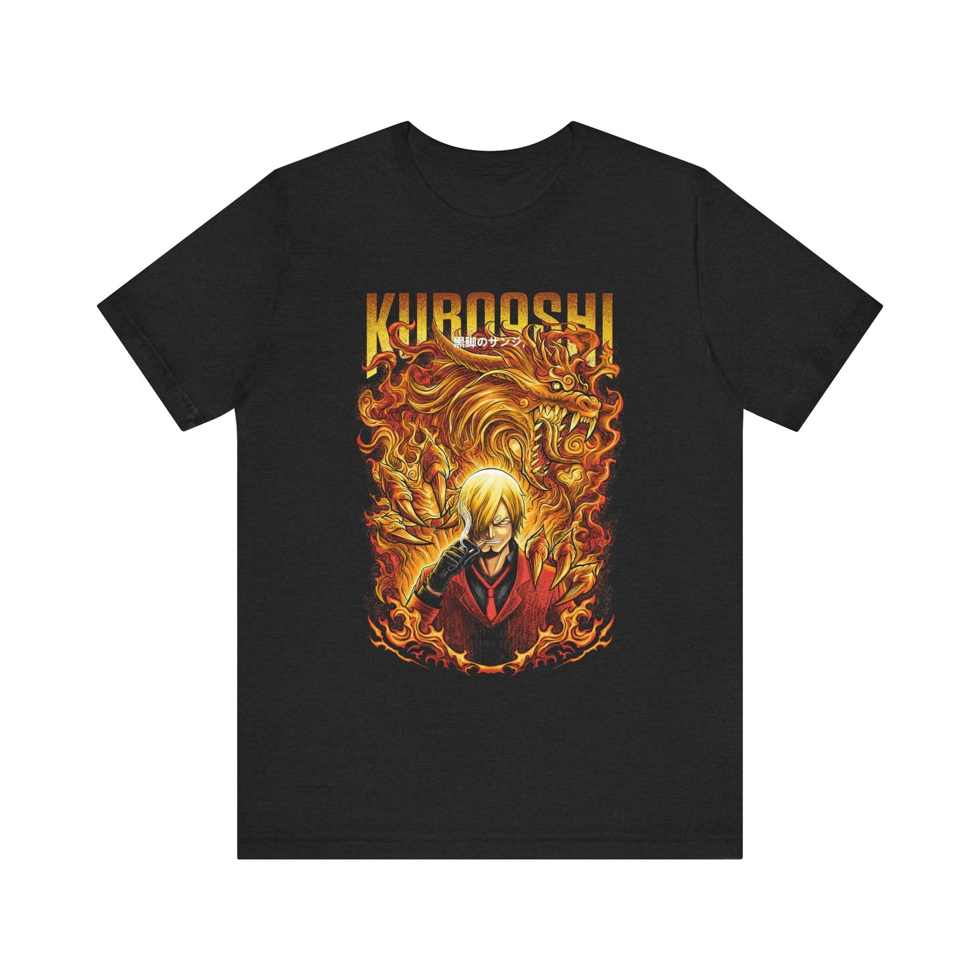 Kuroashi Sanji Black Leg Flame Tee – One Piece Inspired Tee Printify