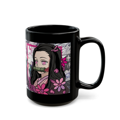 Kamado Nezuko Black Ceramic Mug - Demon Slayer Inspired Gift