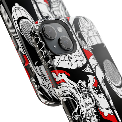 Luffy & Gear 5 Manga Tough Magnetic iPhone Case – Bold Adventure Design