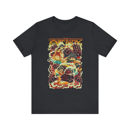 Gear Fourth Luffy Action Tee – One Piece Power-Up Graphic T-Shirt