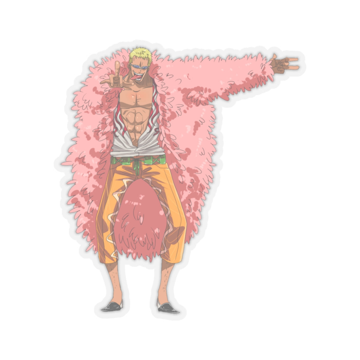 Doflamingo Premium Kiss-Cut Vinyl Sticker - Durable & Stylish