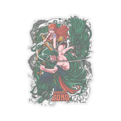 Roronoa Zoro and Nami One Piece Kiss-Cut Sticker – Dragon Warrior Duo