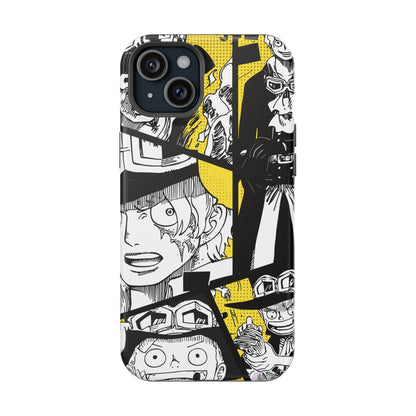 Sabo Yellow Manga Magnetic iPhone Case – Revolutionary Flame Design