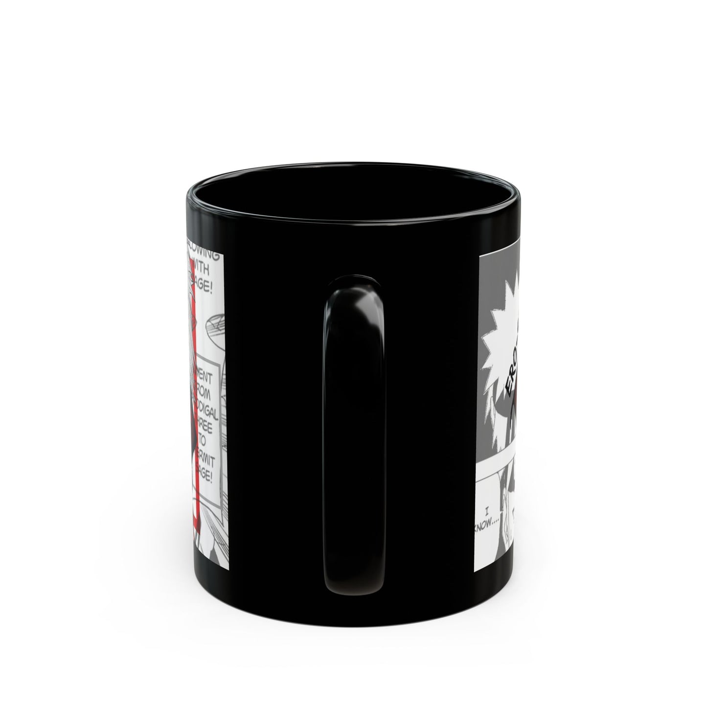 Ero-Sennin Jiraiya Black Ceramic Mug - Naruto Inspired Gift