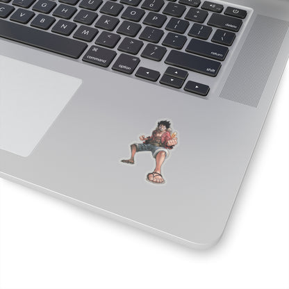 Luffy's Determined Stance Vinyl Sticker – Perfect for One Piece Fans