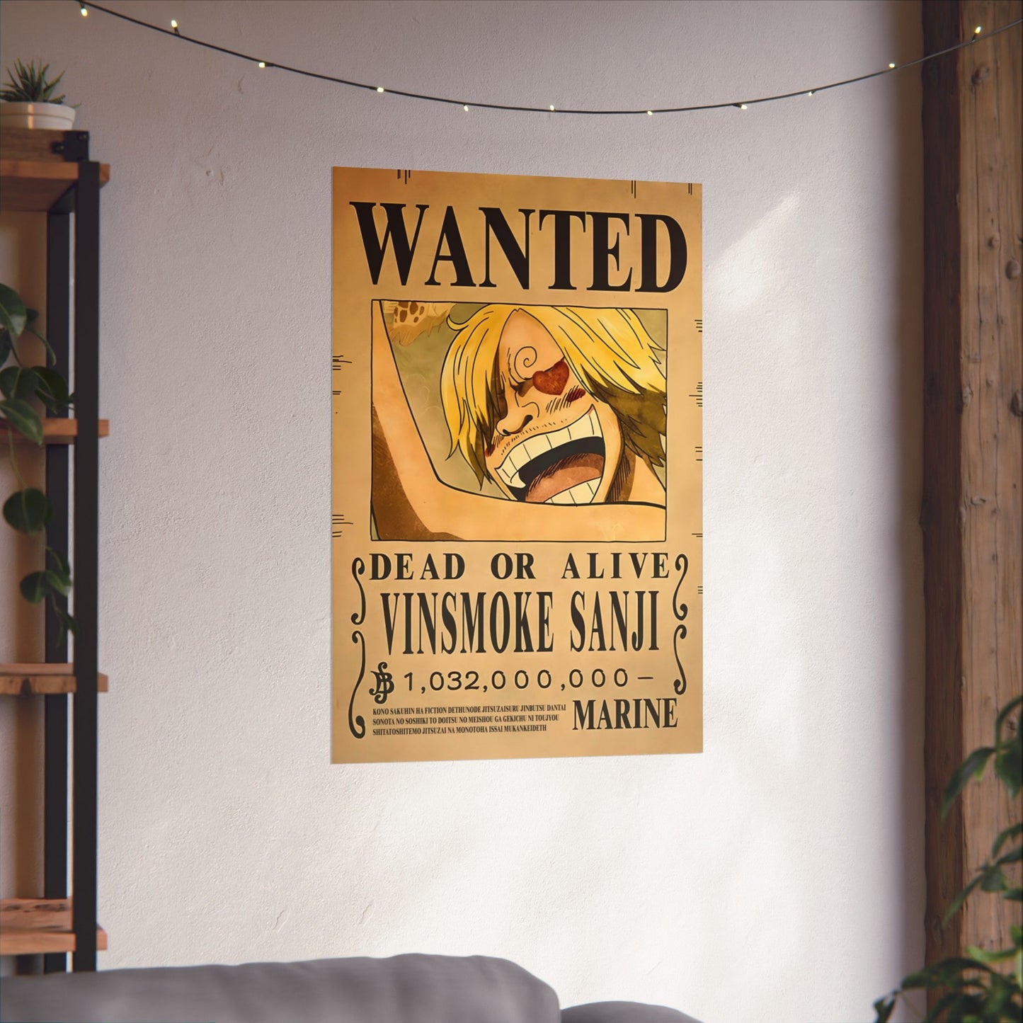 One Piece Vinsmoke Sanji Wanted Poster - Premium Matte Art Print