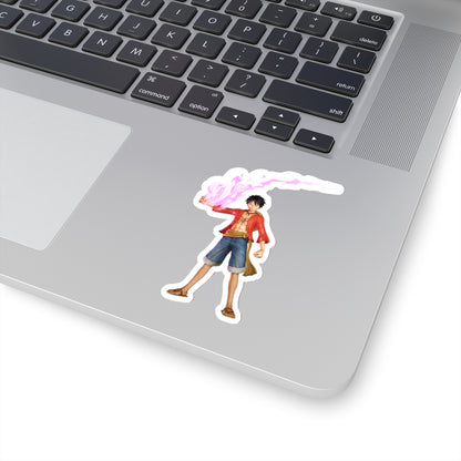 Luffy Fire Fist Inspired Kiss-Cut Sticker – Ignite Your Collection