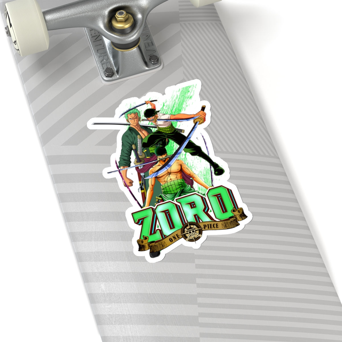 Triple Threat Zoro Sticker – Celebrate the Three-Sword Legend