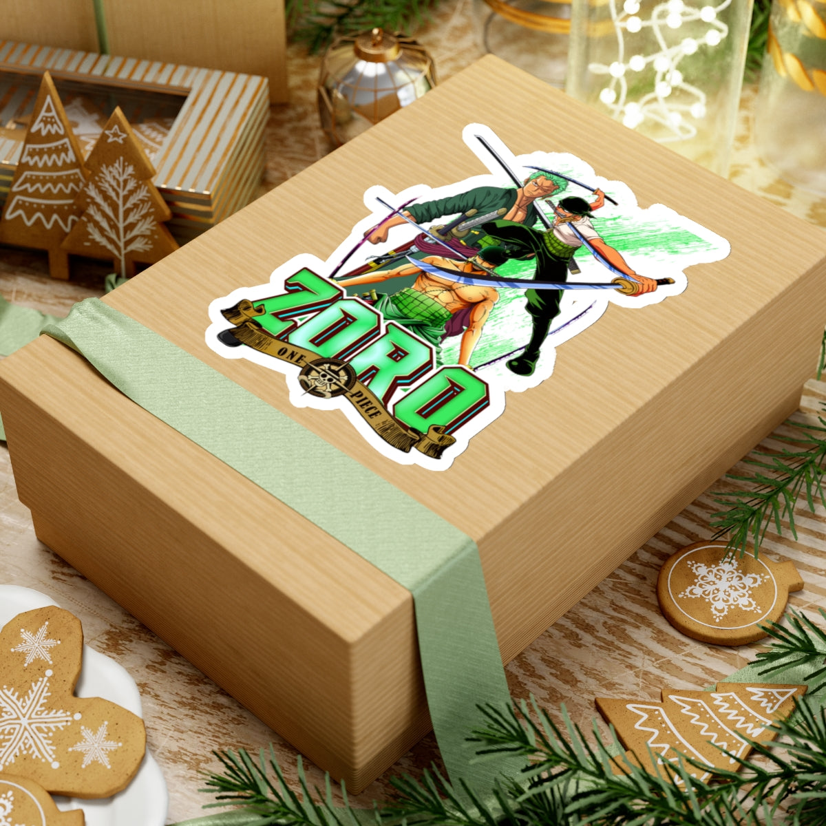 Triple Threat Zoro Sticker – Celebrate the Three-Sword Legend