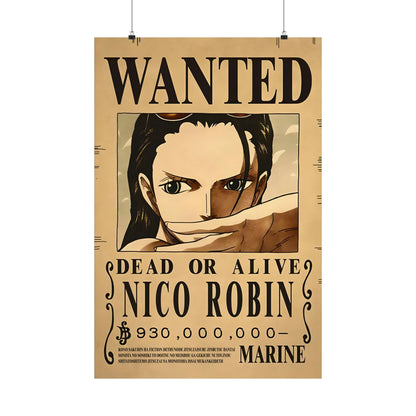 One Piece Nico Robin Wanted Poster - Premium Matte Art Print