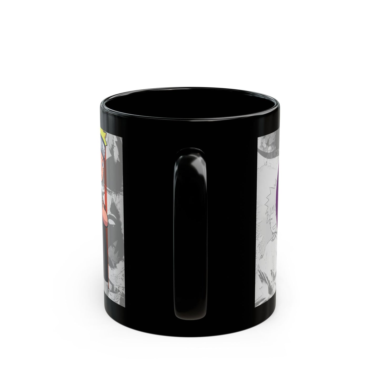 Naruto & Sasuke Black Ceramic Mug – Naruto Shippuden Duo Design