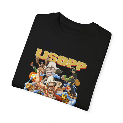 Garment-Dyed Usopp T-Shirt – One Piece The Sniper’s Spirit