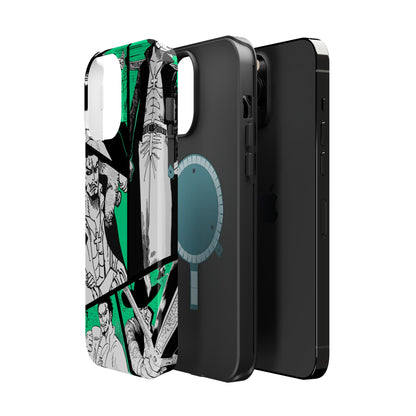 Dracule Mihawk Green Manga Tough Magnetic iPhone Case – Master Swordsman Design