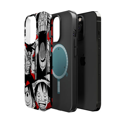 Luffy & Gear 5 Manga Tough Magnetic iPhone Case – Bold Adventure Design