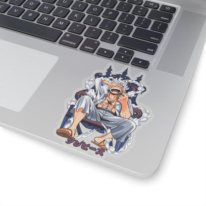 Luffy Gear 5 Joyful King Kiss-Cut Sticker – One Piece Supreme Design