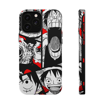 Luffy & Gear 5 Manga Tough Magnetic iPhone Case – Bold Adventure Design