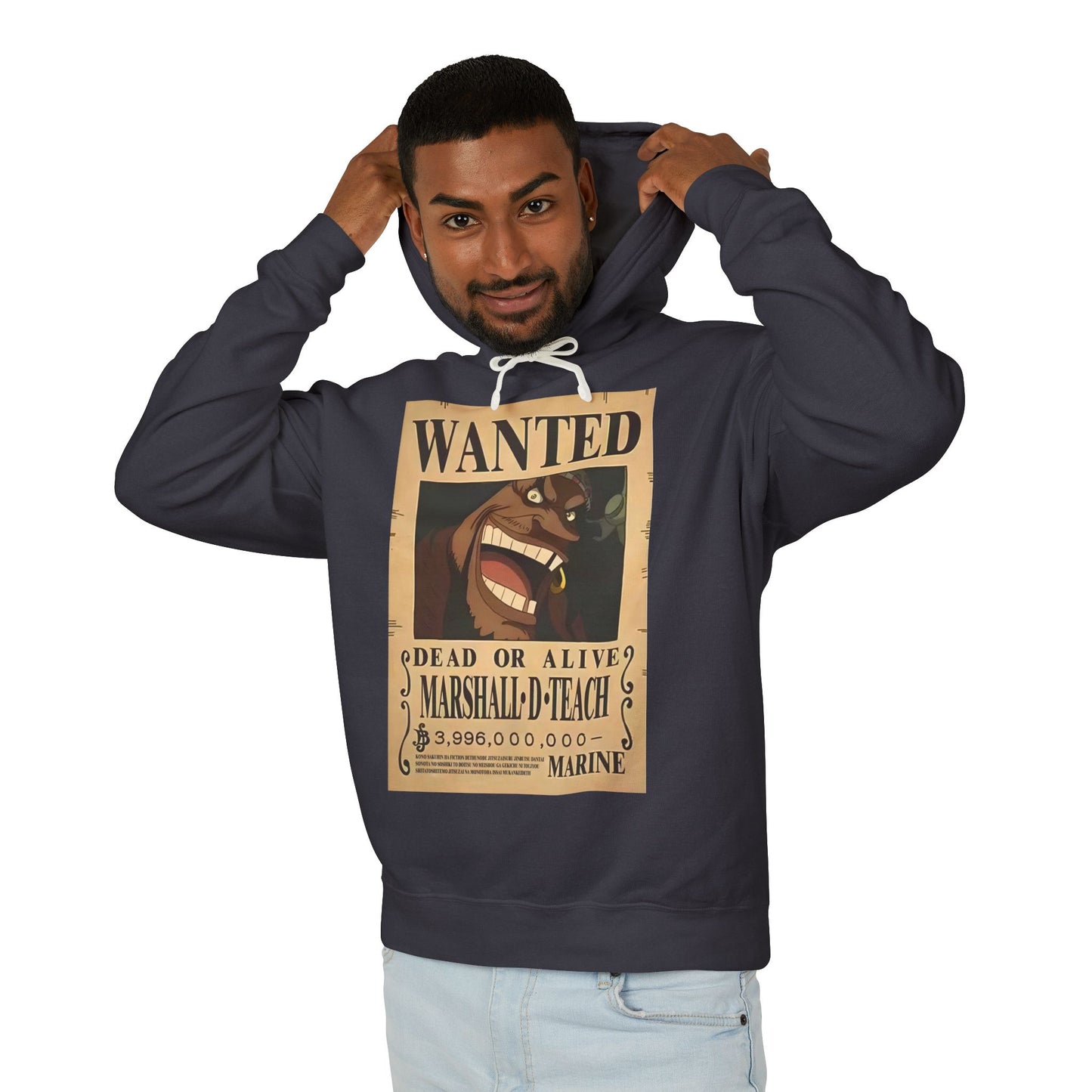 Marshall D. Teach Wanted Poster Hoodie – Blackbeard Bounty One Piece Pirate