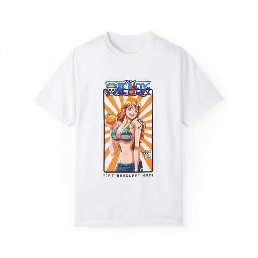 Garment-Dyed Nami T-Shirt – One Piece The Navigator's Brilliance