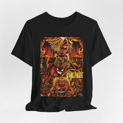 One Piece Fiery Heroes Tee – Straw Hats Graphic T-Shirt