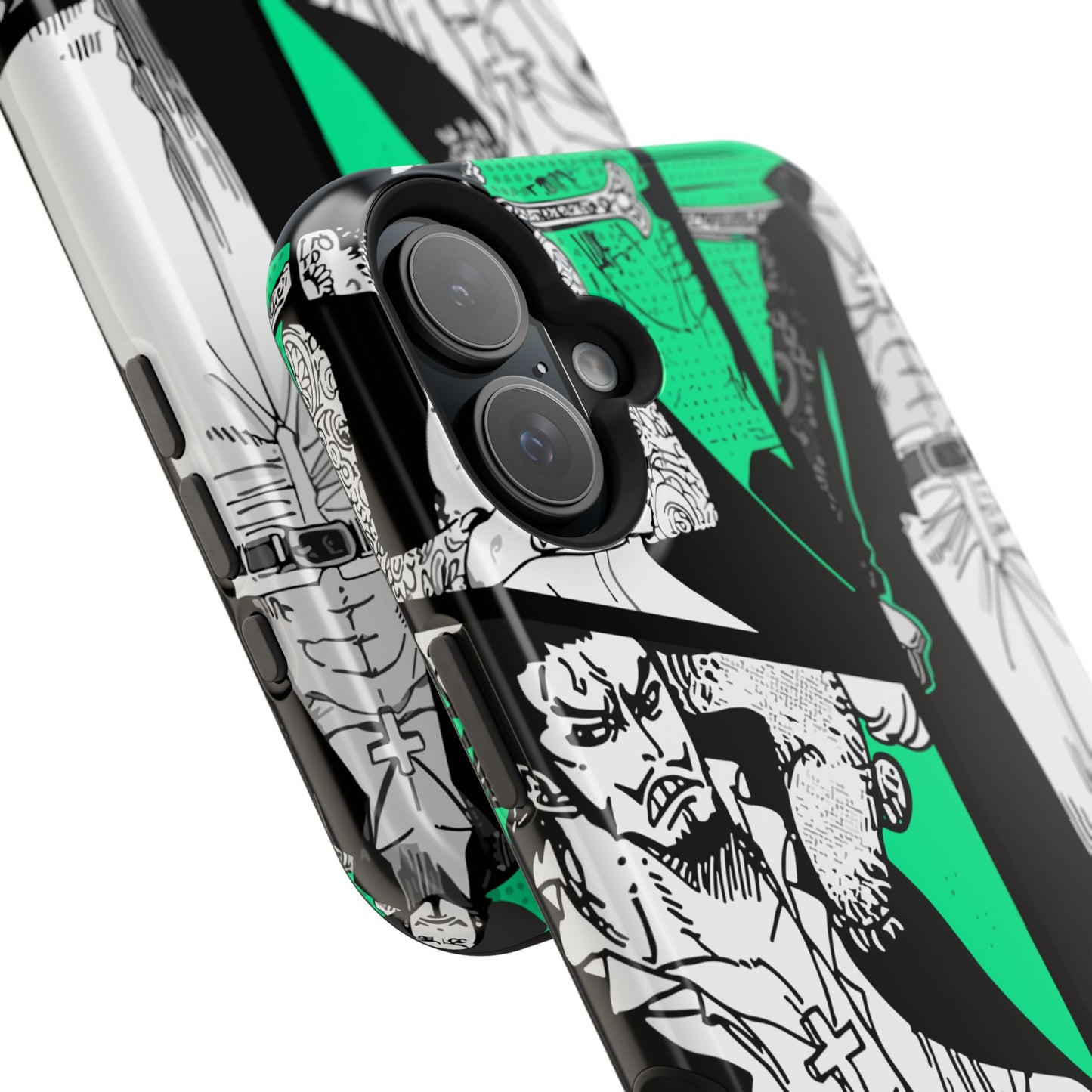 Dracule Mihawk Green Manga Tough Magnetic iPhone Case – Master Swordsman Design