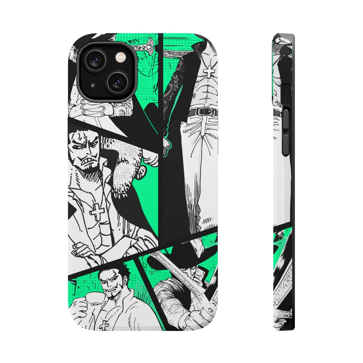 Dracule Mihawk Green Manga Tough Magnetic iPhone Case – Master Swordsman Design