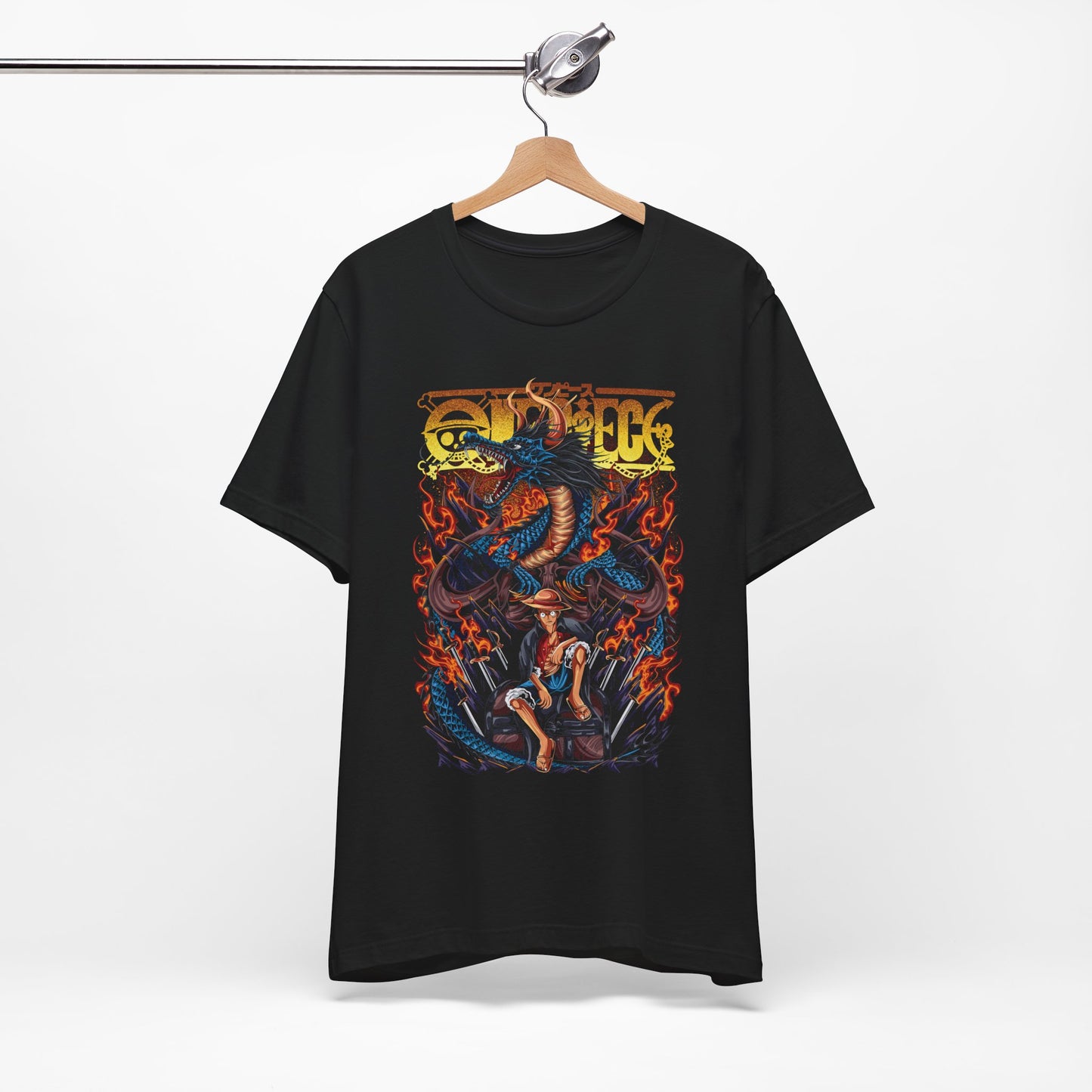 Monkey D. Luffy Flame Dragon Tee – One Piece Inspired Graphic T-Shirt