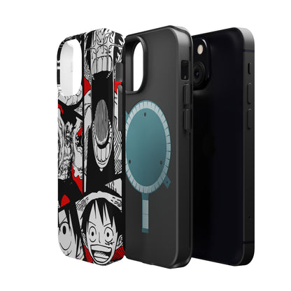 Luffy & Gear 5 Manga Tough Magnetic iPhone Case – Bold Adventure Design