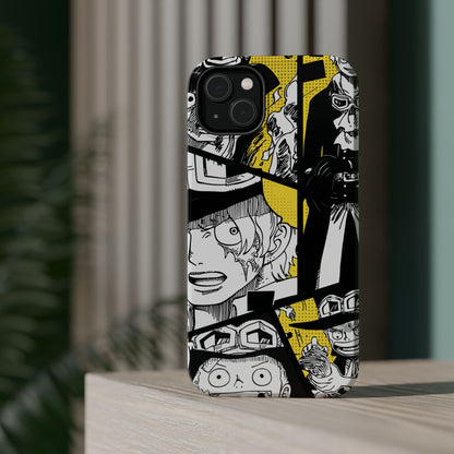 Sabo Yellow Manga Magnetic iPhone Case – Revolutionary Flame Design