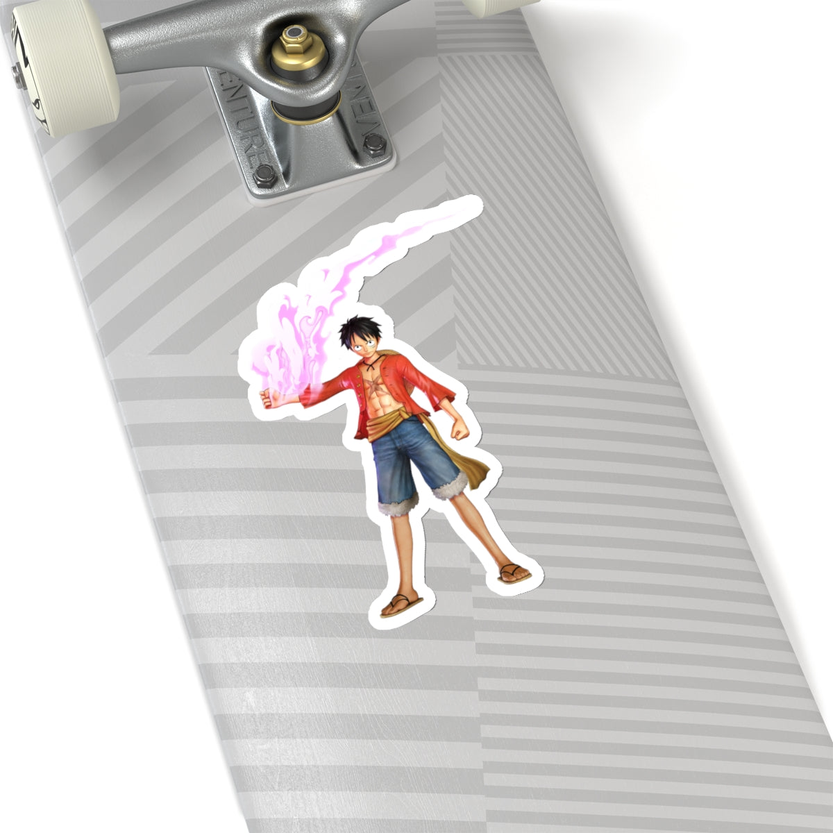 Luffy Fire Fist Inspired Kiss-Cut Sticker – Ignite Your Collection