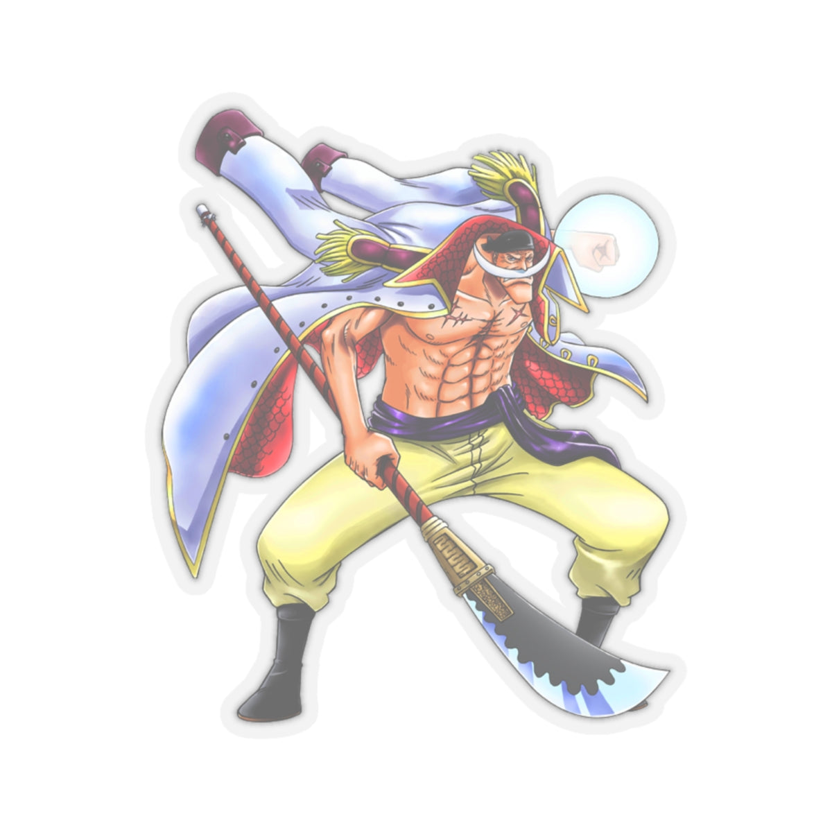 Unleash the Power of Whitebeard – Epic Vinyl Sticker for True Fans