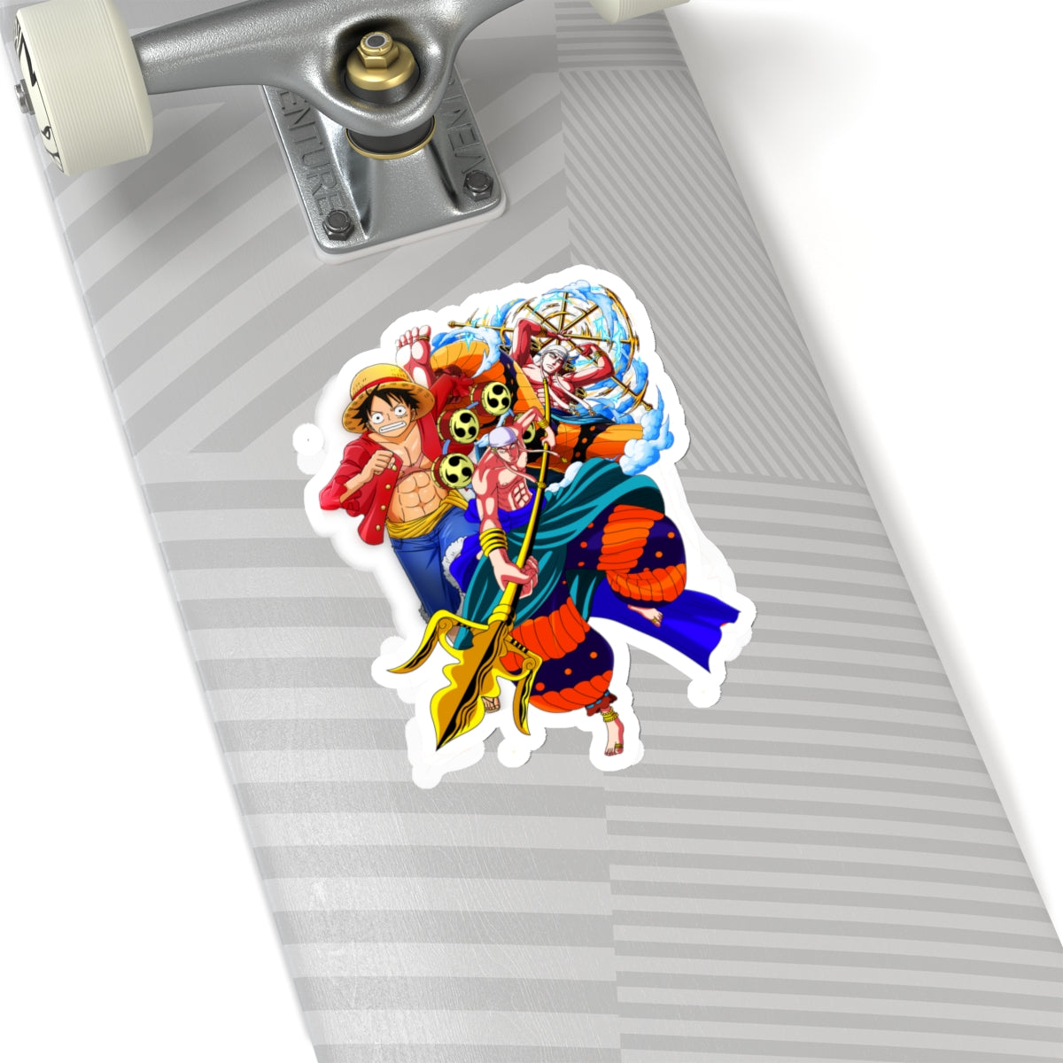 Luffy and Enel Vinyl Sticker – One Piece Showdown