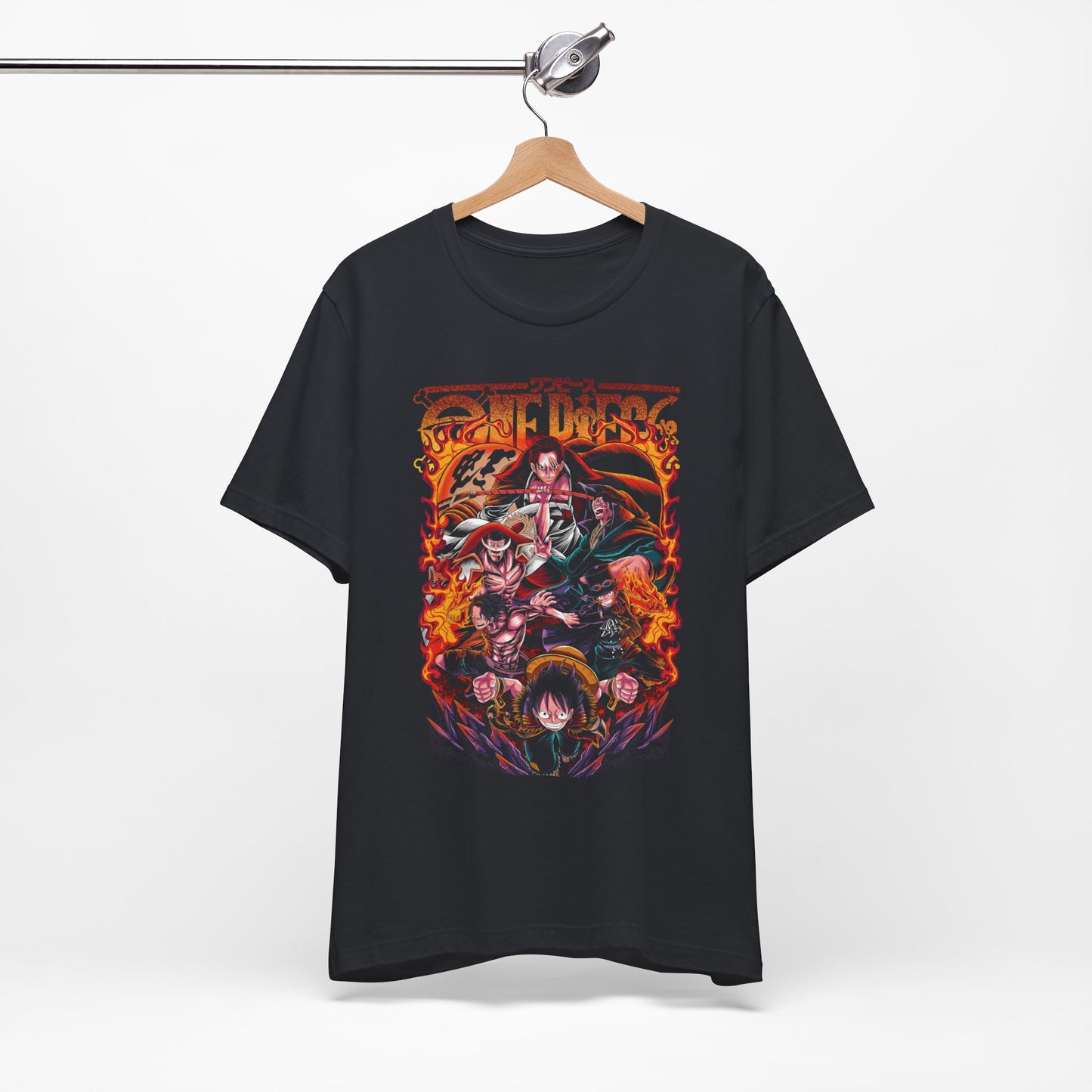 One Piece Legends Flame Tee – Luffy, Ace, Dragon, Shanks, Sabo & Whitebeard T-Shirt