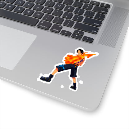 Portgas D. Ace Flame Kiss-Cut Sticker – Embody the Fire Fist