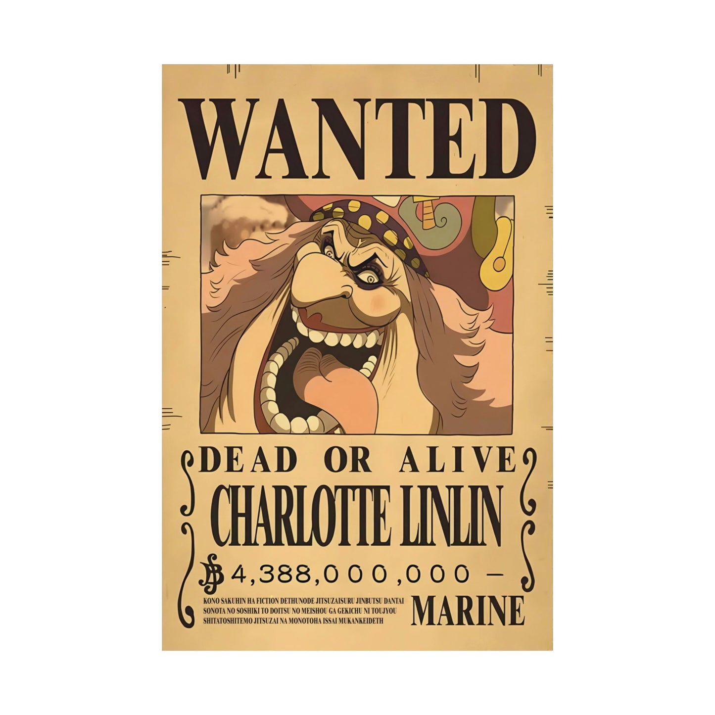 One Piece Big Mom Wanted Poster - Premium Matte Art Print