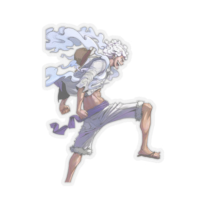 Gear 5 Luffy Kick Pose Kiss-Cut Sticker – Embody the Spirit of Freedom