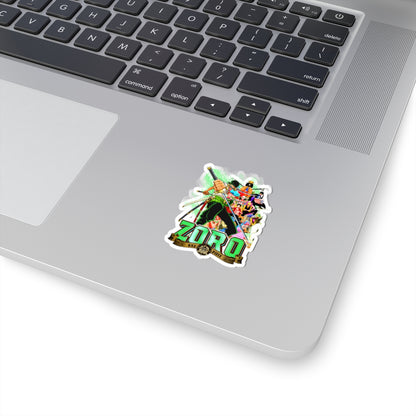 Zoro Epic Montage Sticker – Unleash the Swordsman’s Spirit