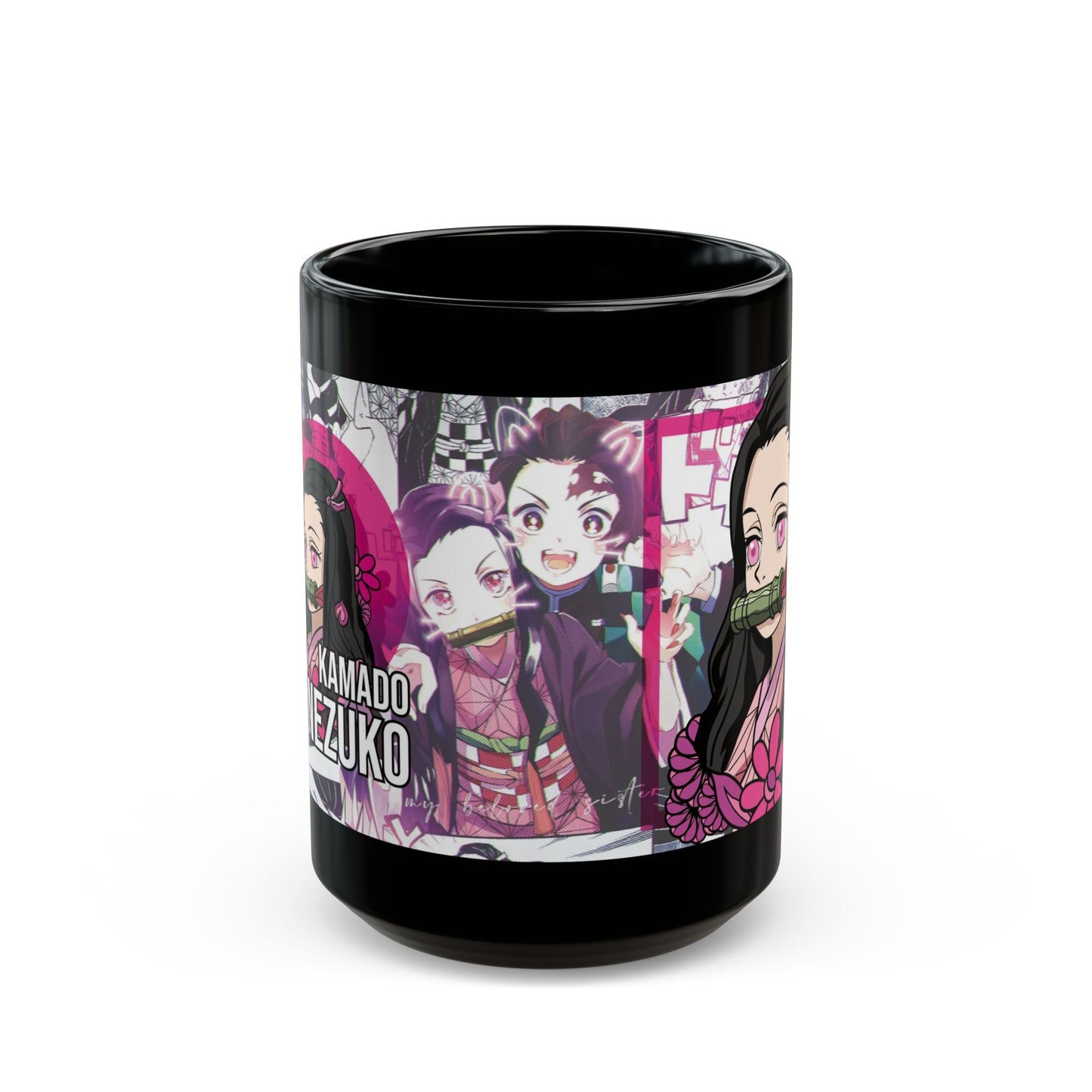 Kamado Nezuko Black Ceramic Mug - Demon Slayer Inspired Gift