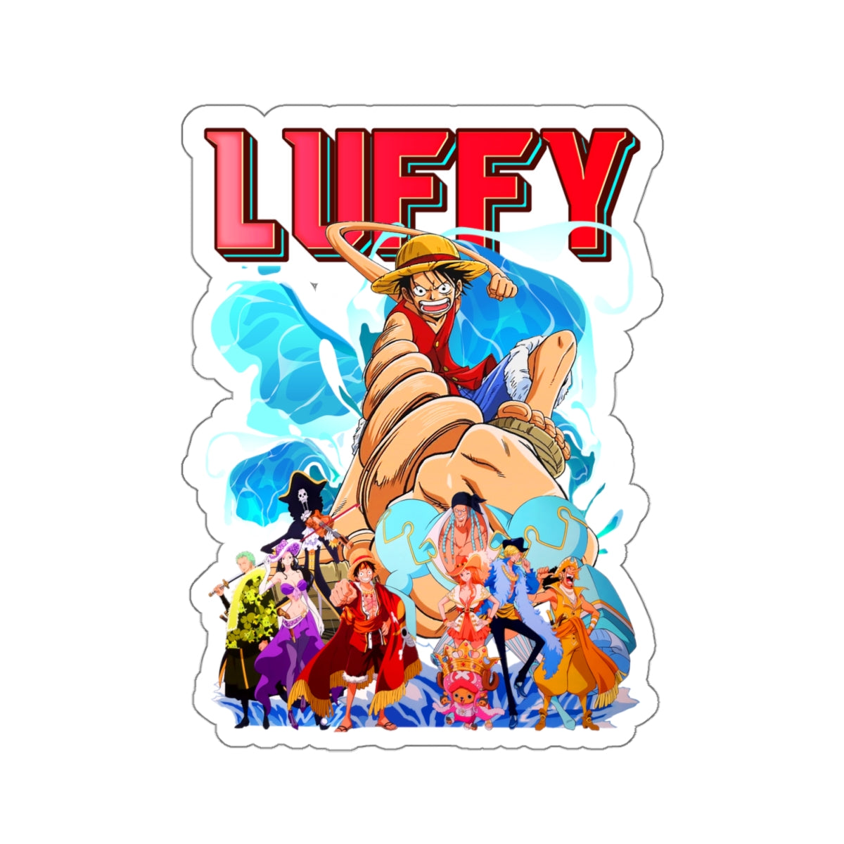 Luffy and Straw Hat Crew Dynamic Sticker