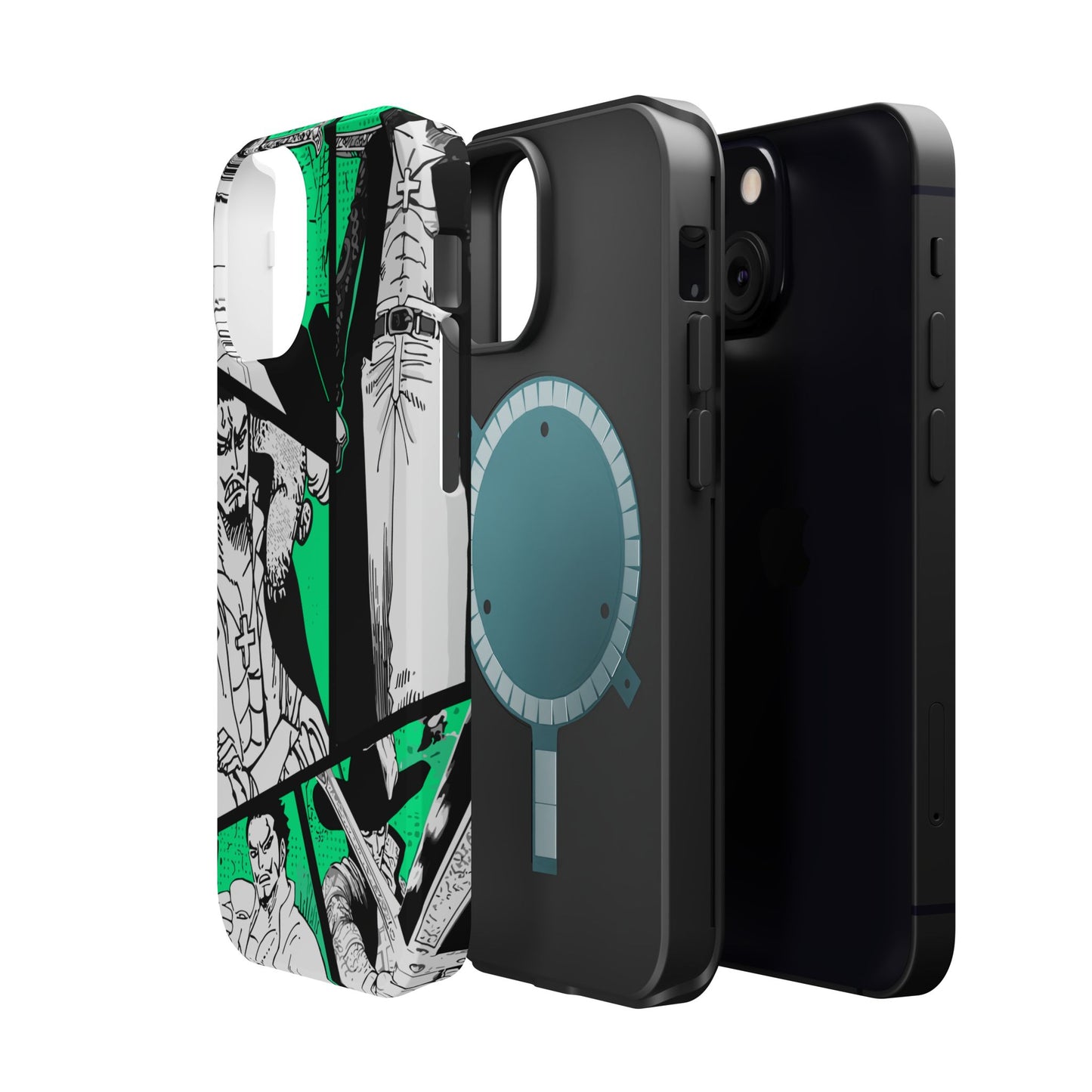 Dracule Mihawk Green Manga Tough Magnetic iPhone Case – Master Swordsman Design