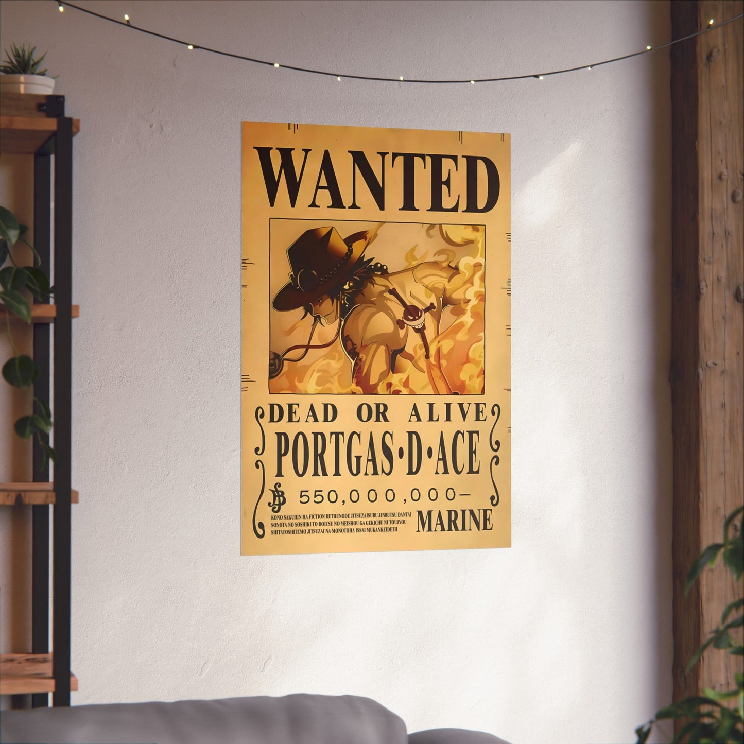 One Piece Portgas D. Ace Wanted Poster - Premium Matte Art Print