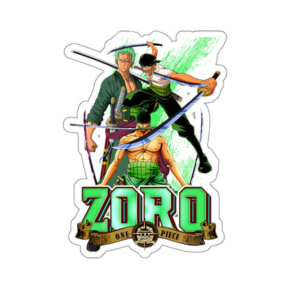 Triple Threat Zoro Sticker – Celebrate the Three-Sword Legend