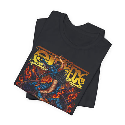 Monkey D. Luffy Flame Dragon Tee – One Piece Inspired Graphic T-Shirt